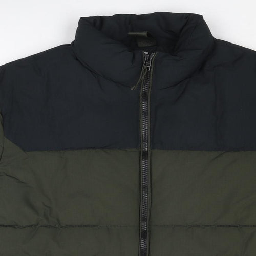 Marks and Spencer Mens Green Puffer Jacket Jacket Size L Zip