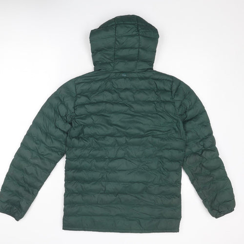 Mountain Warehouse Boys Green Quilted Jacket Size 13 Years Zip