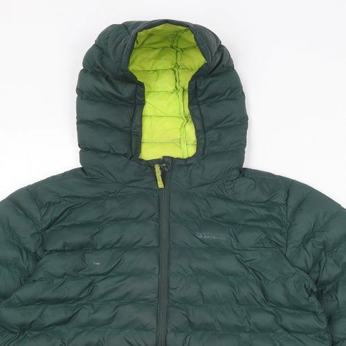 Mountain Warehouse Boys Green Quilted Jacket Size 13 Years Zip