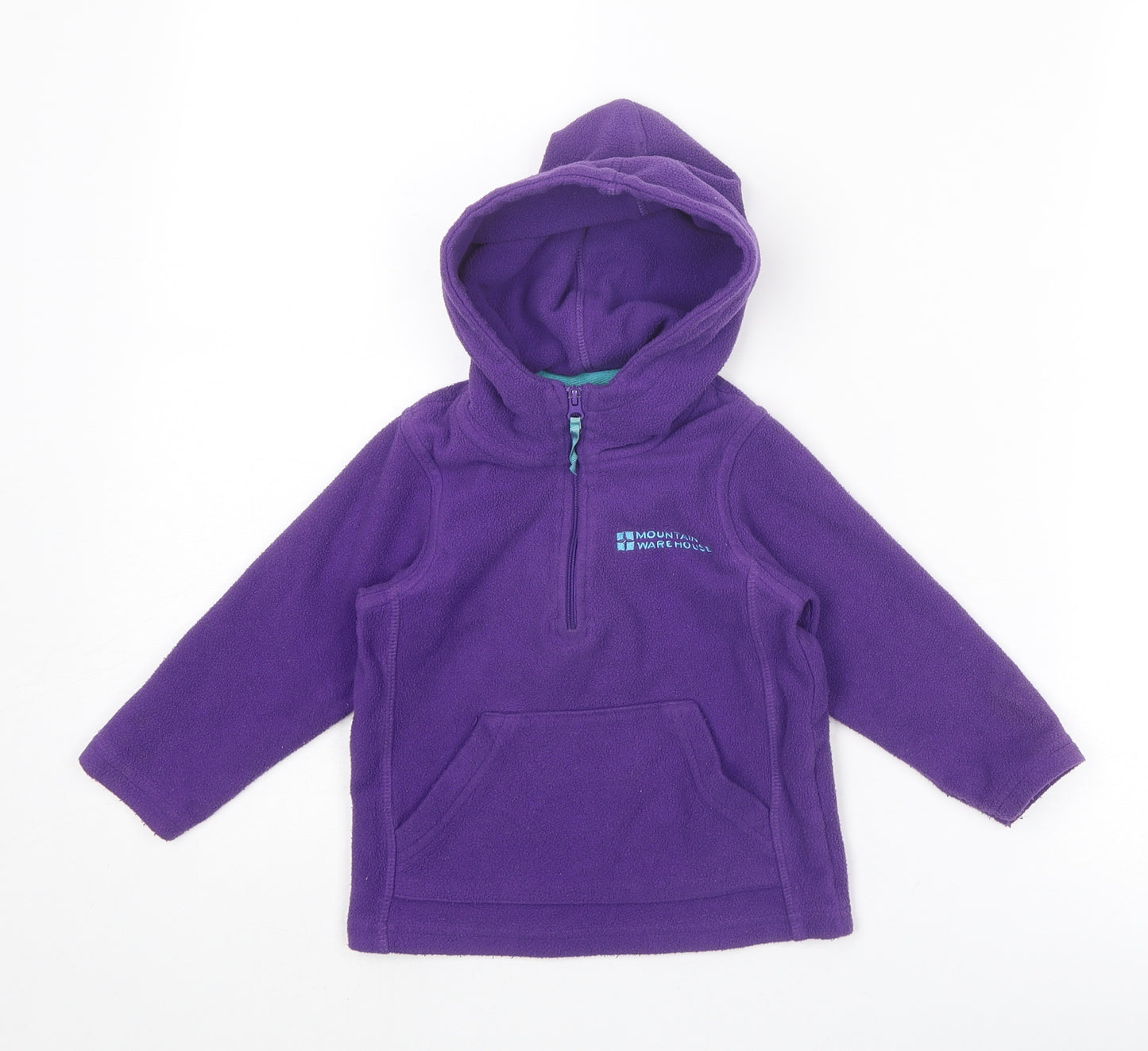 Mountain Warehouse Girls Purple Polyester Pullover Hoodie Size 2-3 Years Zip