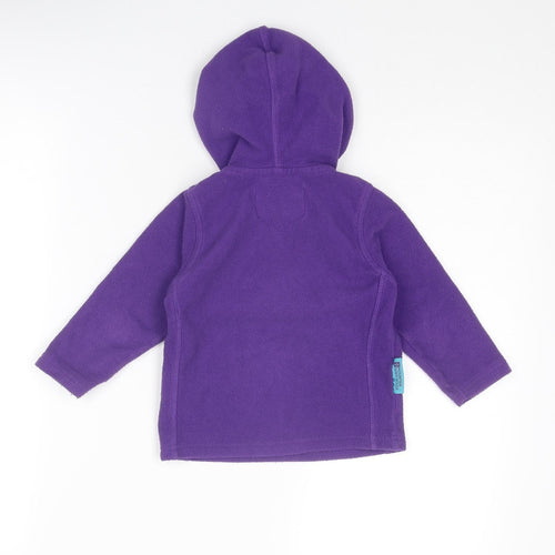 Mountain Warehouse Girls Purple Polyester Pullover Hoodie Size 2-3 Years Zip