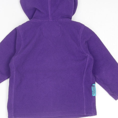 Mountain Warehouse Girls Purple Polyester Pullover Hoodie Size 2-3 Years Zip