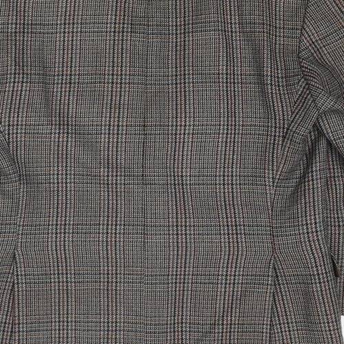 Dunn & Co Mens Brown Plaid Wool Jacket Suit Jacket Size 40 Regular
