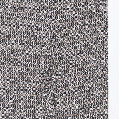 Dunnes Stores Womens Multicoloured Geometric Viscose Trousers Size 10 Regular Zip