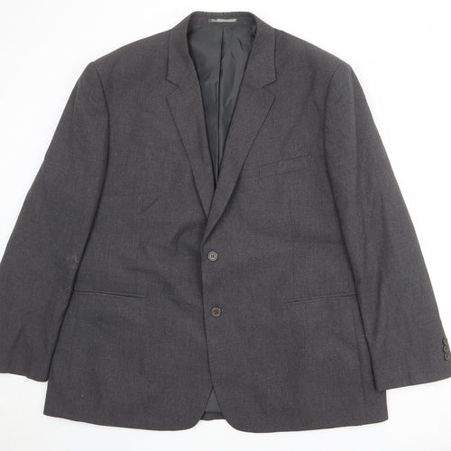 The Fitting Room Mens Grey Polyester Jacket Suit Jacket Size 48 Regular