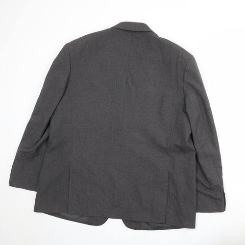 The Fitting Room Mens Grey Polyester Jacket Suit Jacket Size 48 Regular