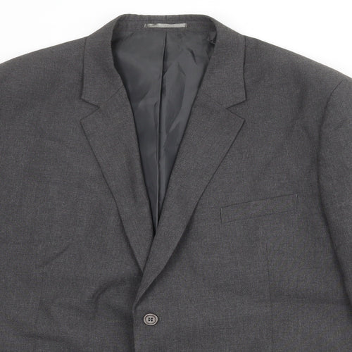 The Fitting Room Mens Grey Polyester Jacket Suit Jacket Size 48 Regular