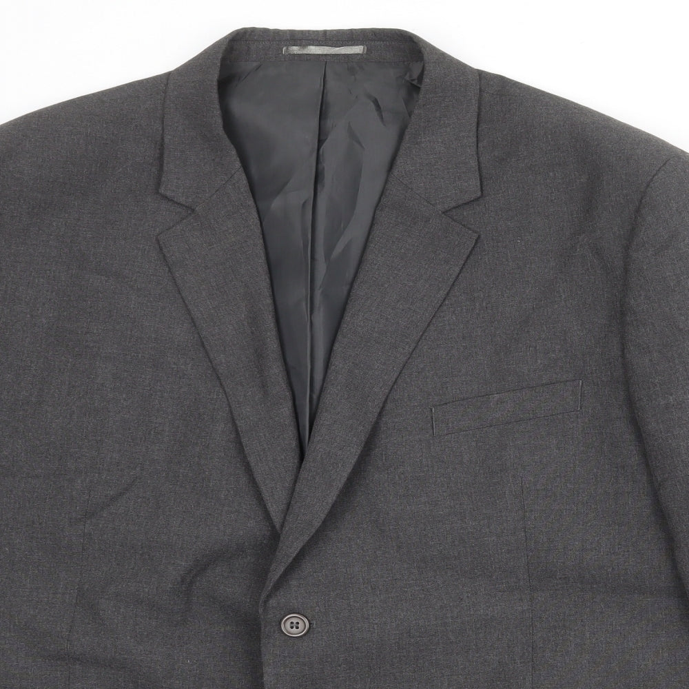 The Fitting Room Mens Grey Polyester Jacket Suit Jacket Size 48 Regular