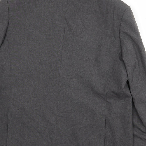 The Fitting Room Mens Grey Polyester Jacket Suit Jacket Size 48 Regular