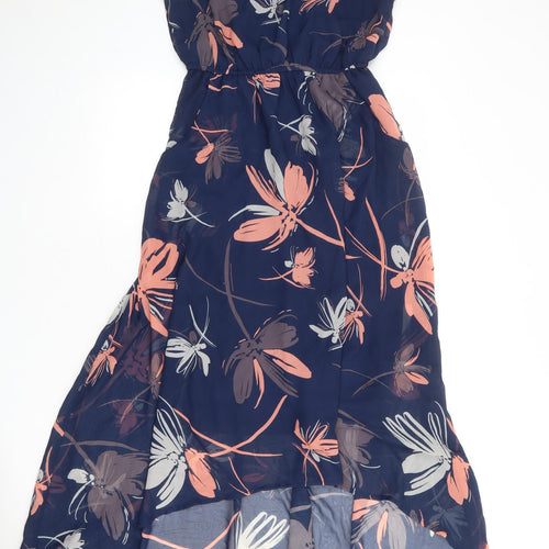 Apricot Womens Blue Floral Polyester Maxi Size 12 Boat Neck Pullover