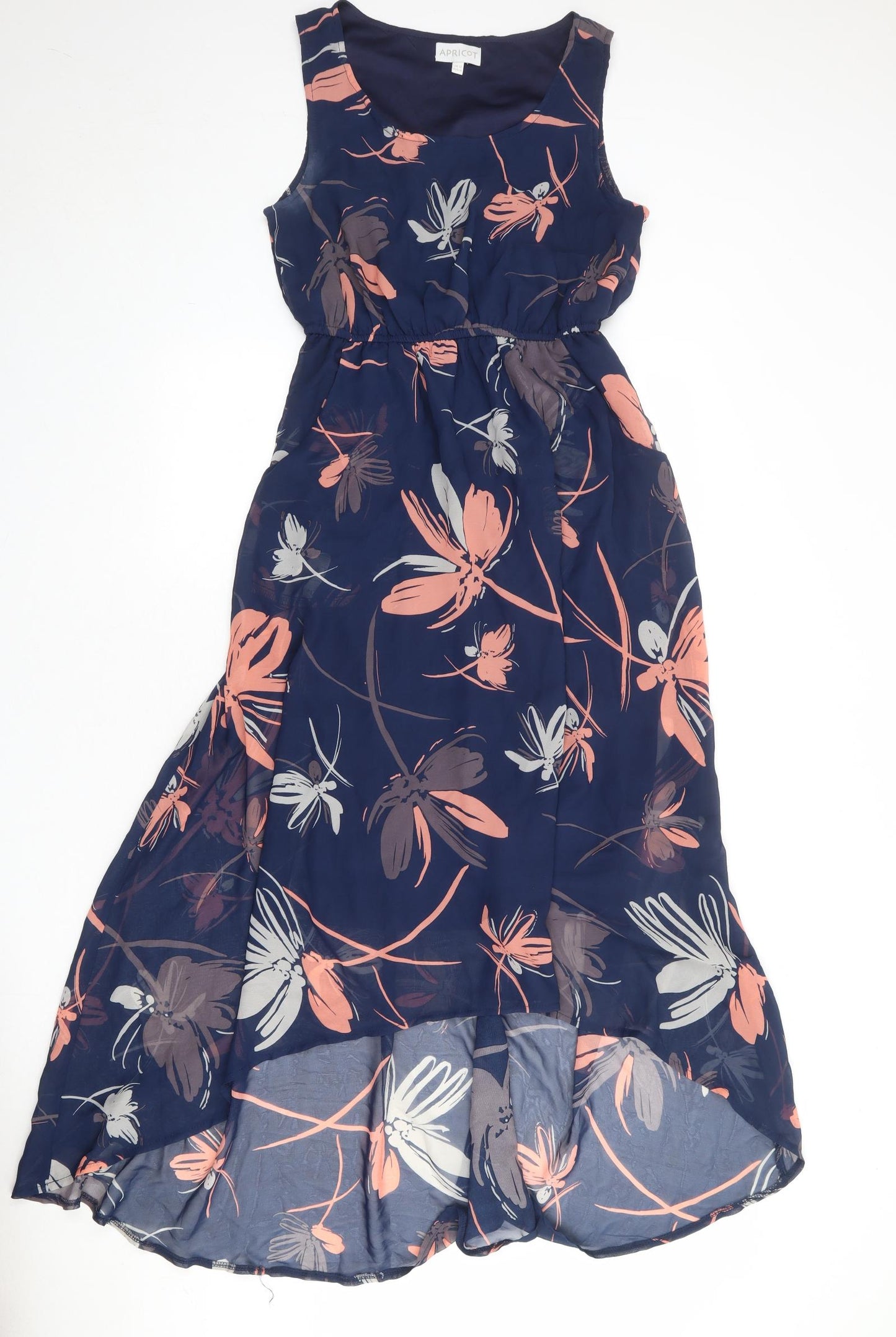 Apricot Womens Blue Floral Polyester Maxi Size 12 Boat Neck Pullover