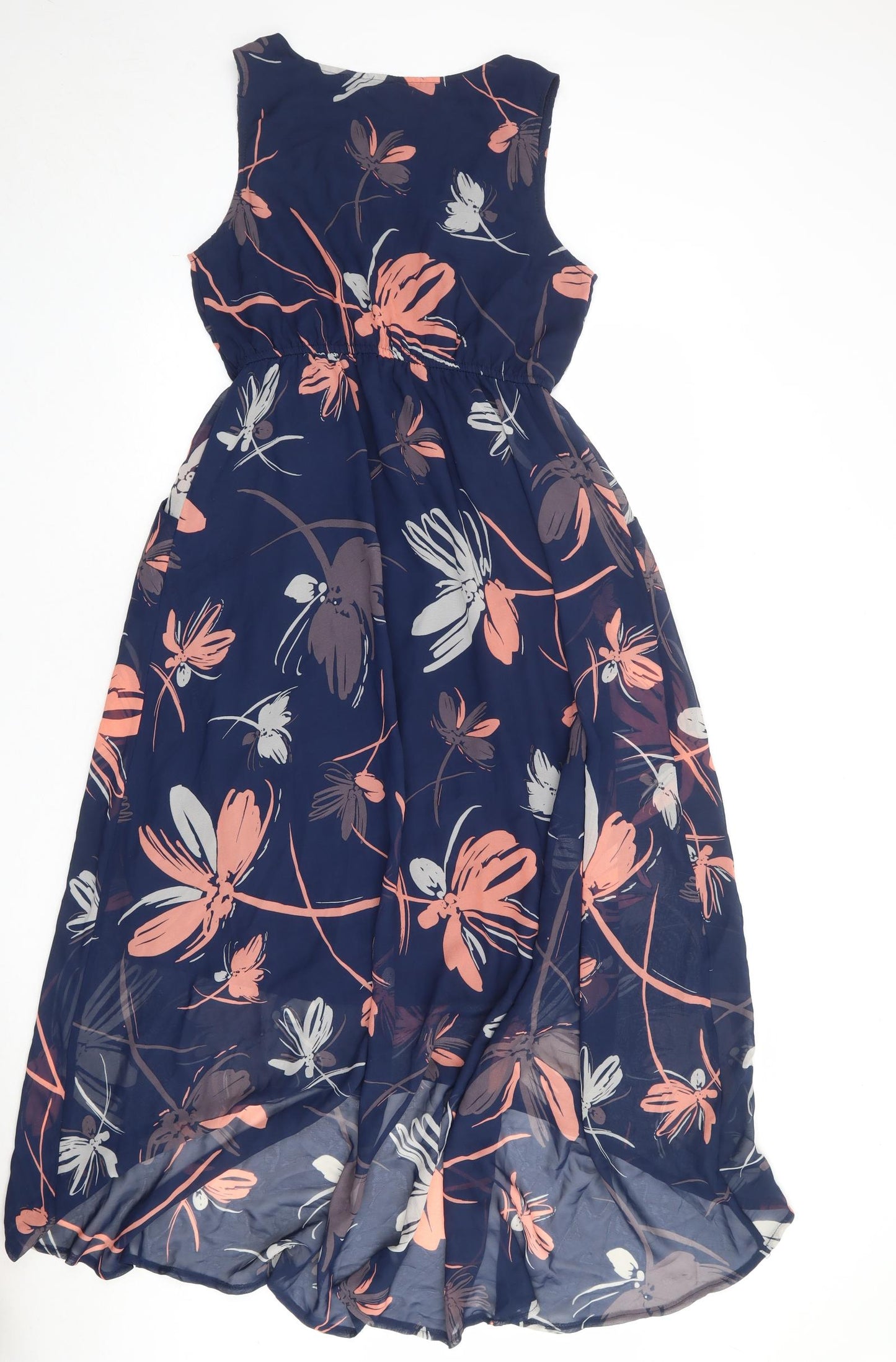 Apricot Womens Blue Floral Polyester Maxi Size 12 Boat Neck Pullover
