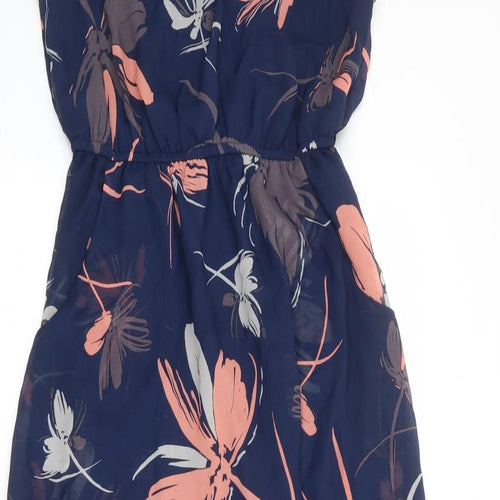 Apricot Womens Blue Floral Polyester Maxi Size 12 Boat Neck Pullover