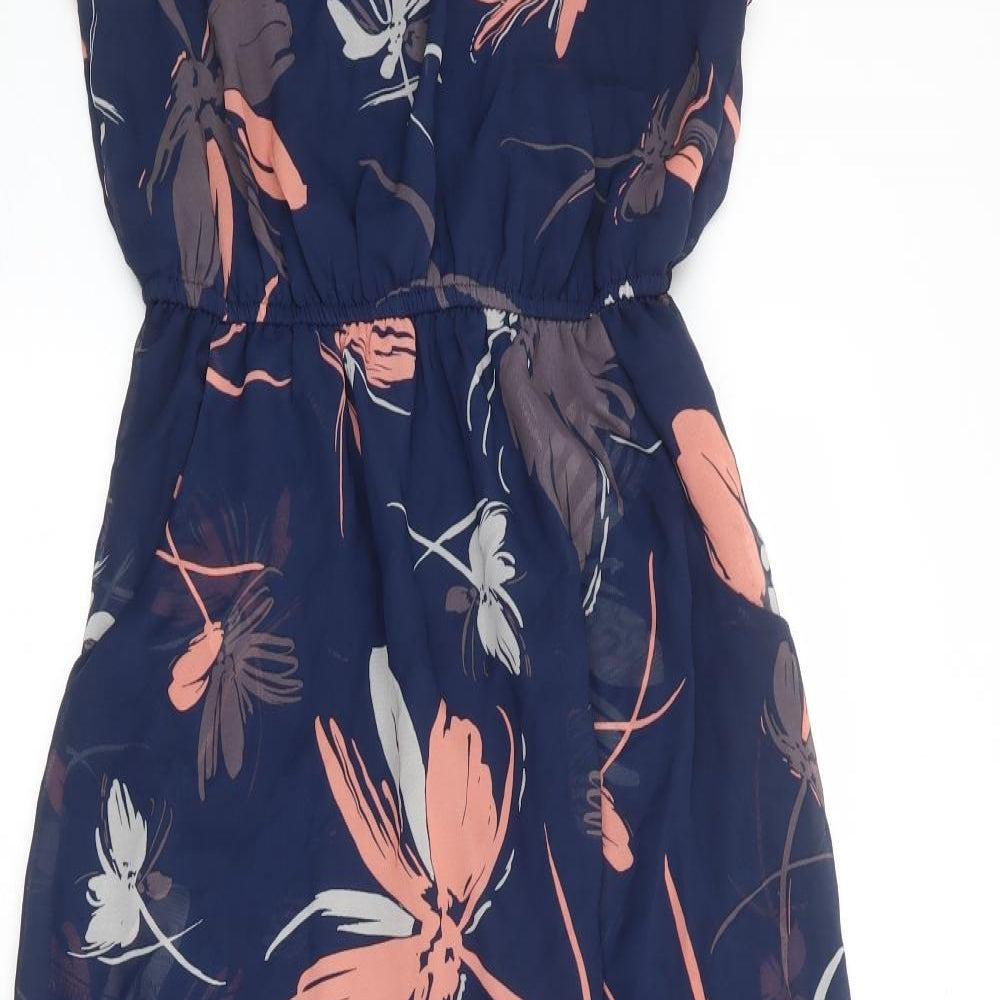 Apricot Womens Blue Floral Polyester Maxi Size 12 Boat Neck Pullover