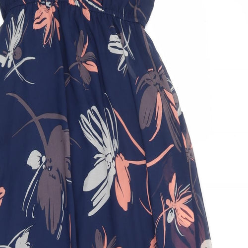 Apricot Womens Blue Floral Polyester Maxi Size 12 Boat Neck Pullover