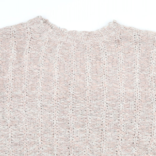 Per Una Womens Pink Crew Neck Acrylic Pullover Jumper Size 22