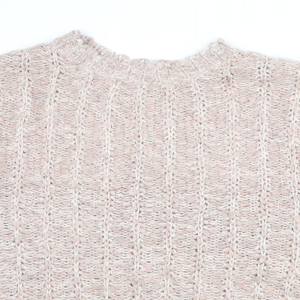 Per Una Womens Pink Crew Neck Acrylic Pullover Jumper Size 22