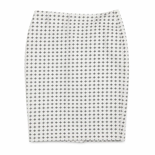 Marks and Spencer Womens Multicoloured Geometric Polyester Straight & Pencil Skirt Size 14 Zip