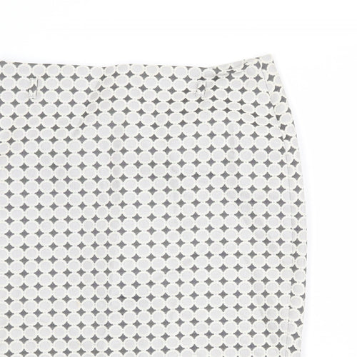 Marks and Spencer Womens Multicoloured Geometric Polyester Straight & Pencil Skirt Size 14 Zip