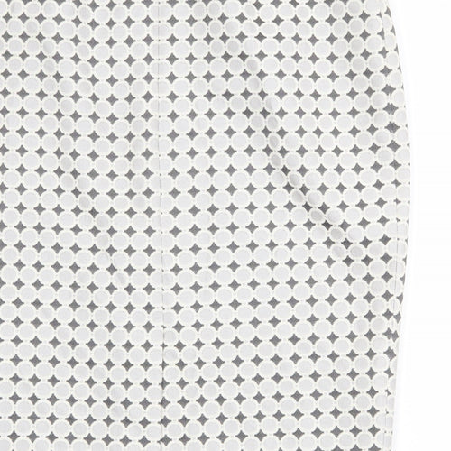 Marks and Spencer Womens Multicoloured Geometric Polyester Straight & Pencil Skirt Size 14 Zip