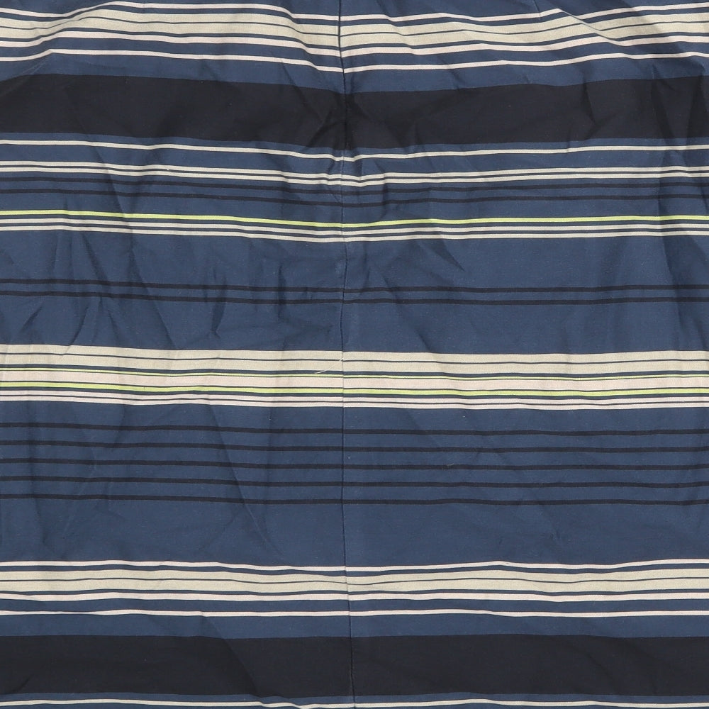 Monsoon Womens Multicoloured Striped Cotton A-Line Skirt Size 12 Zip