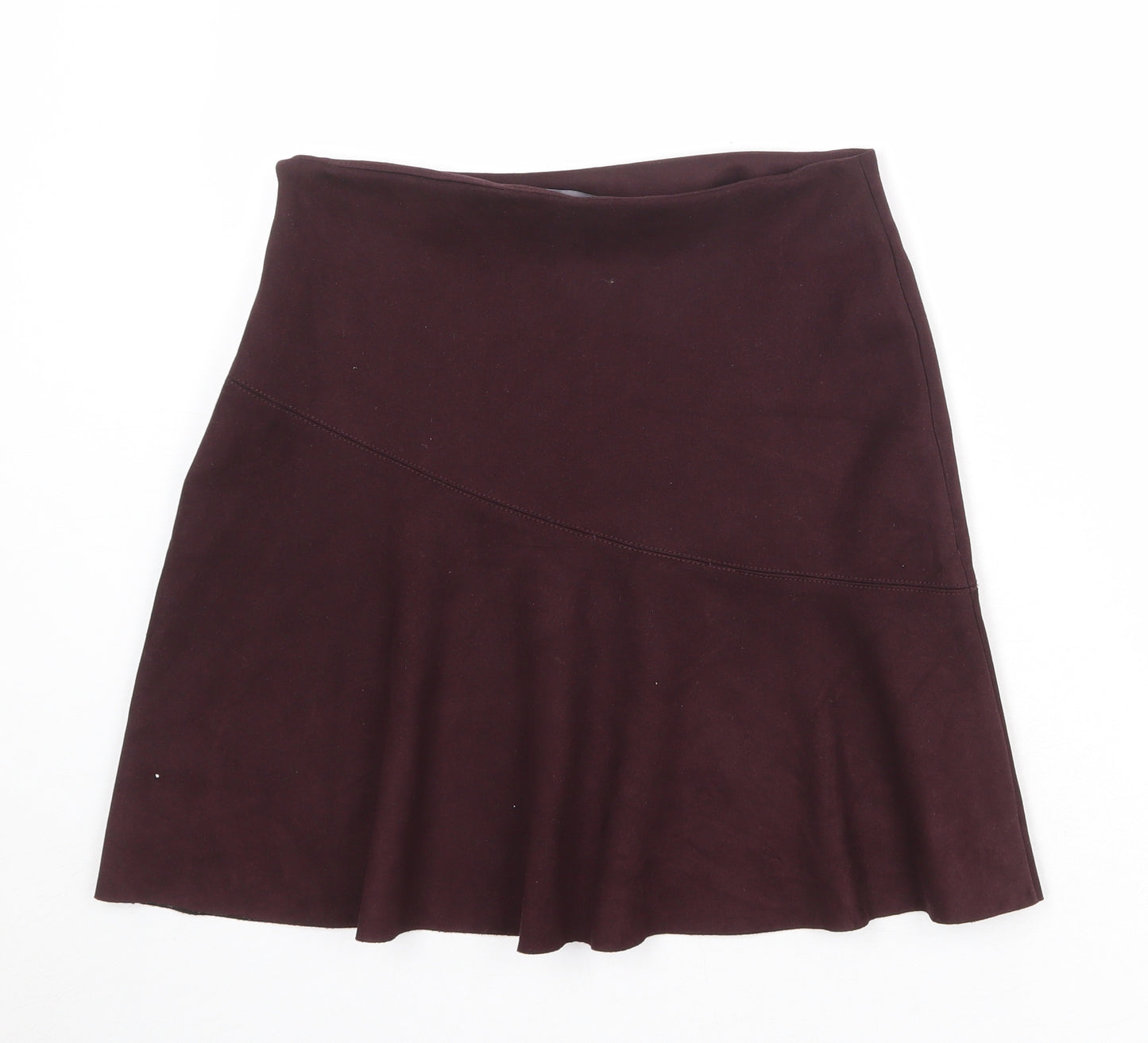 NEXT Womens Purple Polyester Swing Skirt Size 8 Zip