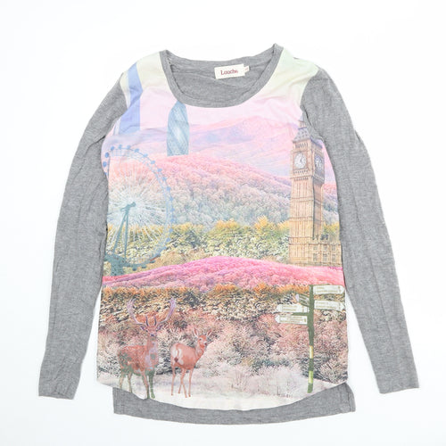 Louche Womens Multicoloured Polyester Basic Blouse Size 8 Round Neck - London View