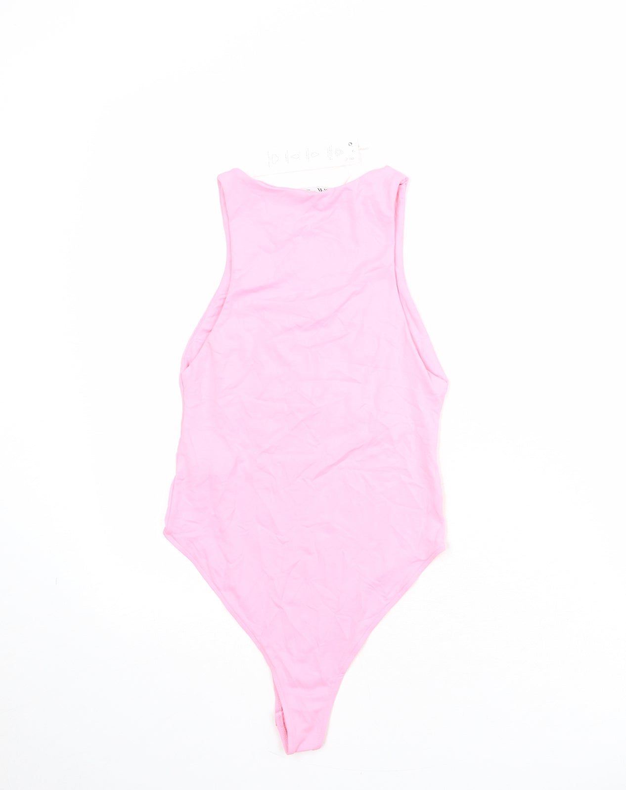 Zara Womens Pink Polyamide Bodysuit One-Piece Size S Snap