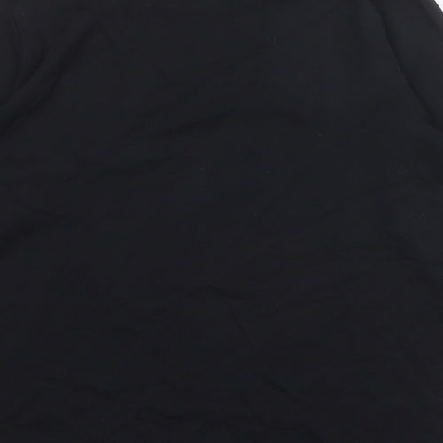 Marks and Spencer Womens Black 100% Cotton Basic Blouse Size 16 Round Neck