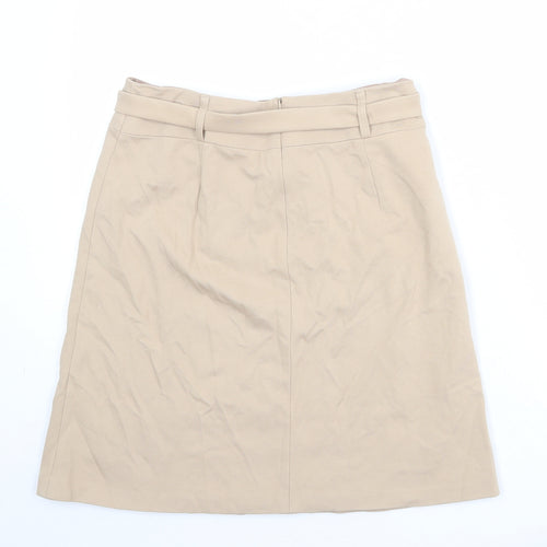 Gerry Weber Womens Beige Polyester A-Line Skirt Size 30 in Zip - Belt included