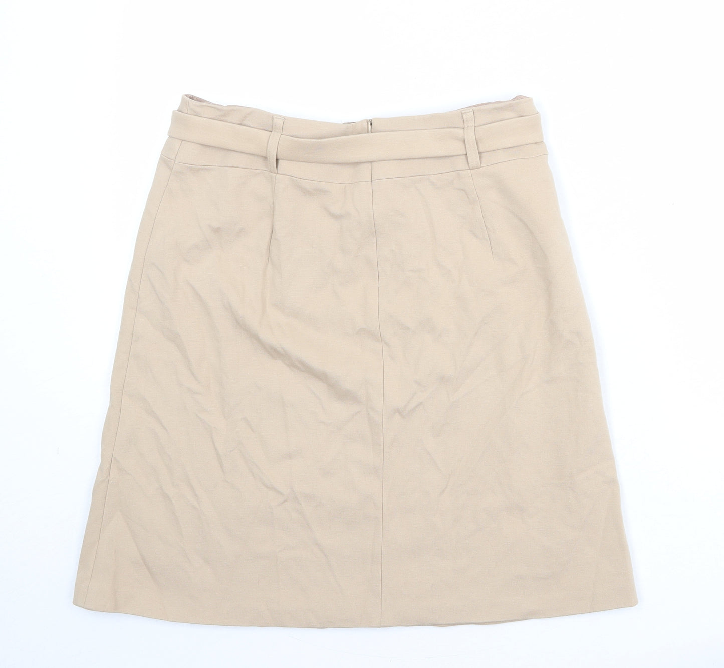 Gerry Weber Womens Beige Polyester A-Line Skirt Size 30 in Zip - Belt included