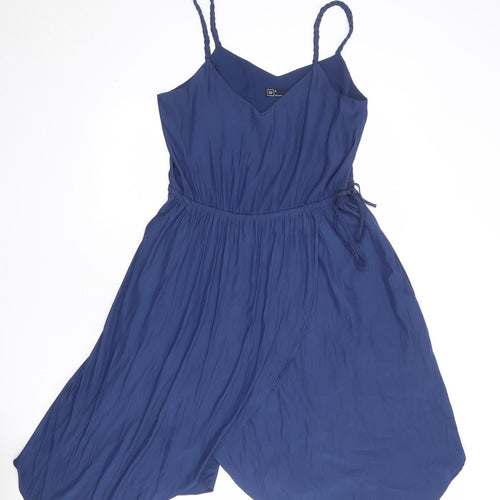 Gap Womens Blue Polyester Slip Dress Size 6 V-Neck Pullover