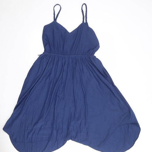 Gap Womens Blue Polyester Slip Dress Size 6 V-Neck Pullover