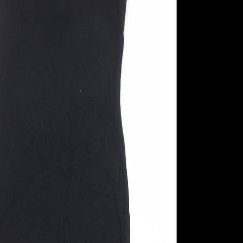 New Look Womens Black Cotton Bodycon Size 10 Round Neck Pullover