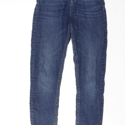 Jack Wills Womens Blue Cotton Skinny Jeans Size 25 in Regular Zip
