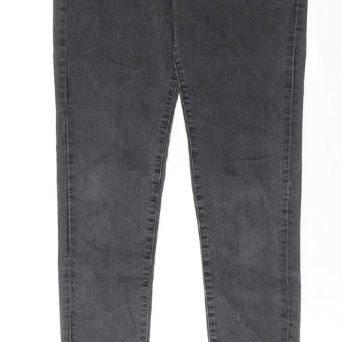 H&M Mens Grey Cotton Skinny Jeans Size 28 in Regular Zip
