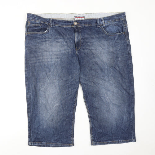 NEXT Womens Blue Cotton Bermuda Shorts Size 24 Regular Zip