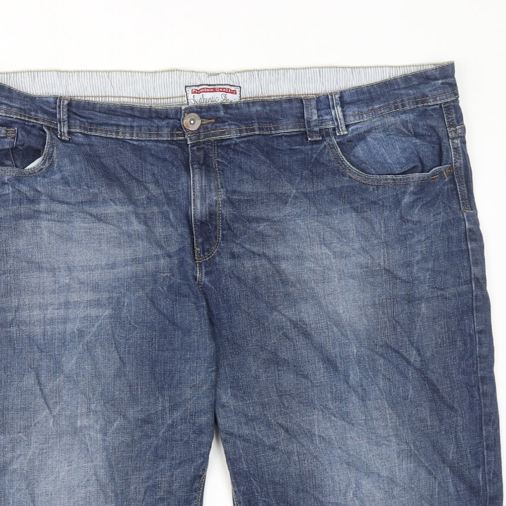 NEXT Womens Blue Cotton Bermuda Shorts Size 24 Regular Zip