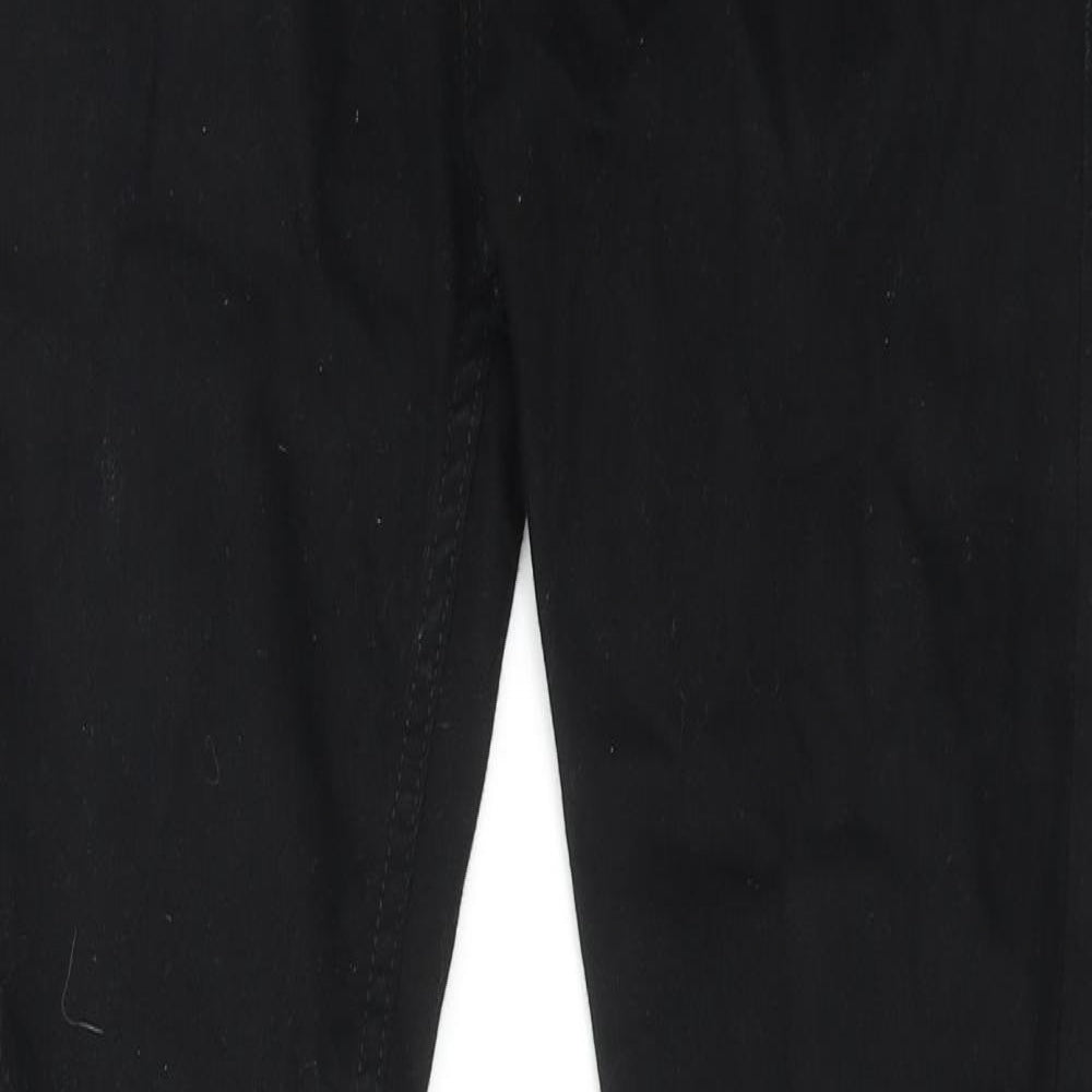 Topman Mens Black Cotton Skinny Jeans Size 32 in Regular Zip