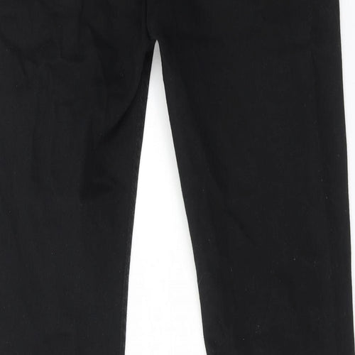 Topman Mens Black Cotton Skinny Jeans Size 32 in Regular Zip