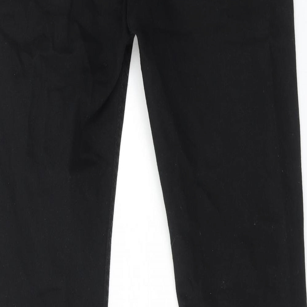 Topman Mens Black Cotton Skinny Jeans Size 32 in Regular Zip