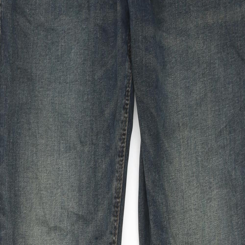 NEXT Mens Blue Cotton Straight Jeans Size 30 in L33 in Regular Zip