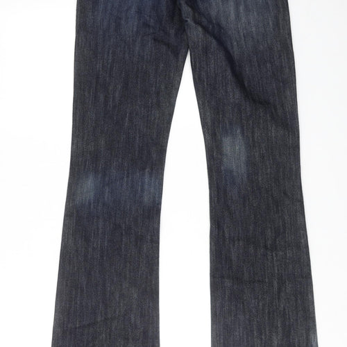 Rock & Republic Womens Blue Cotton Bootcut Jeans Size 27 in Regular Zip