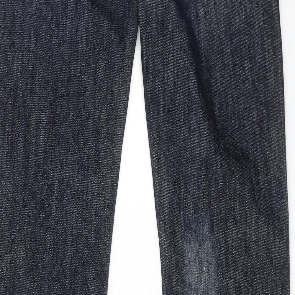 Rock & Republic Womens Blue Cotton Bootcut Jeans Size 27 in Regular Zip