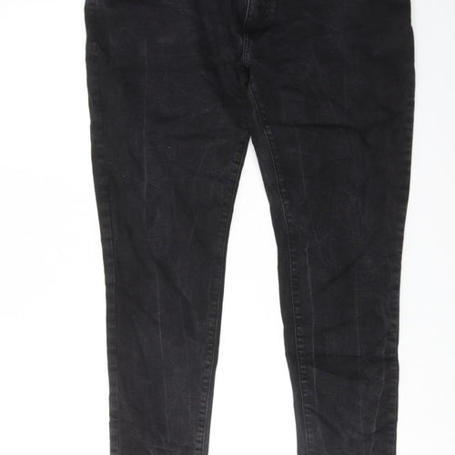 ze enzo Womens Black Cotton Skinny Jeans Size 40 in Regular Zip