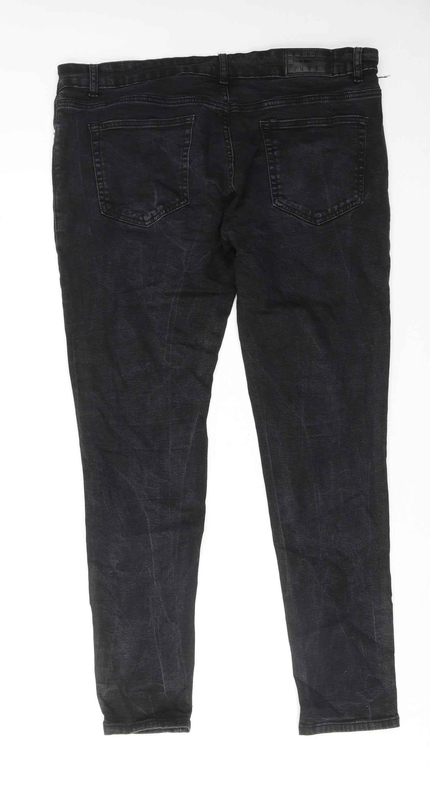 ze enzo Womens Black Cotton Skinny Jeans Size 40 in Regular Zip