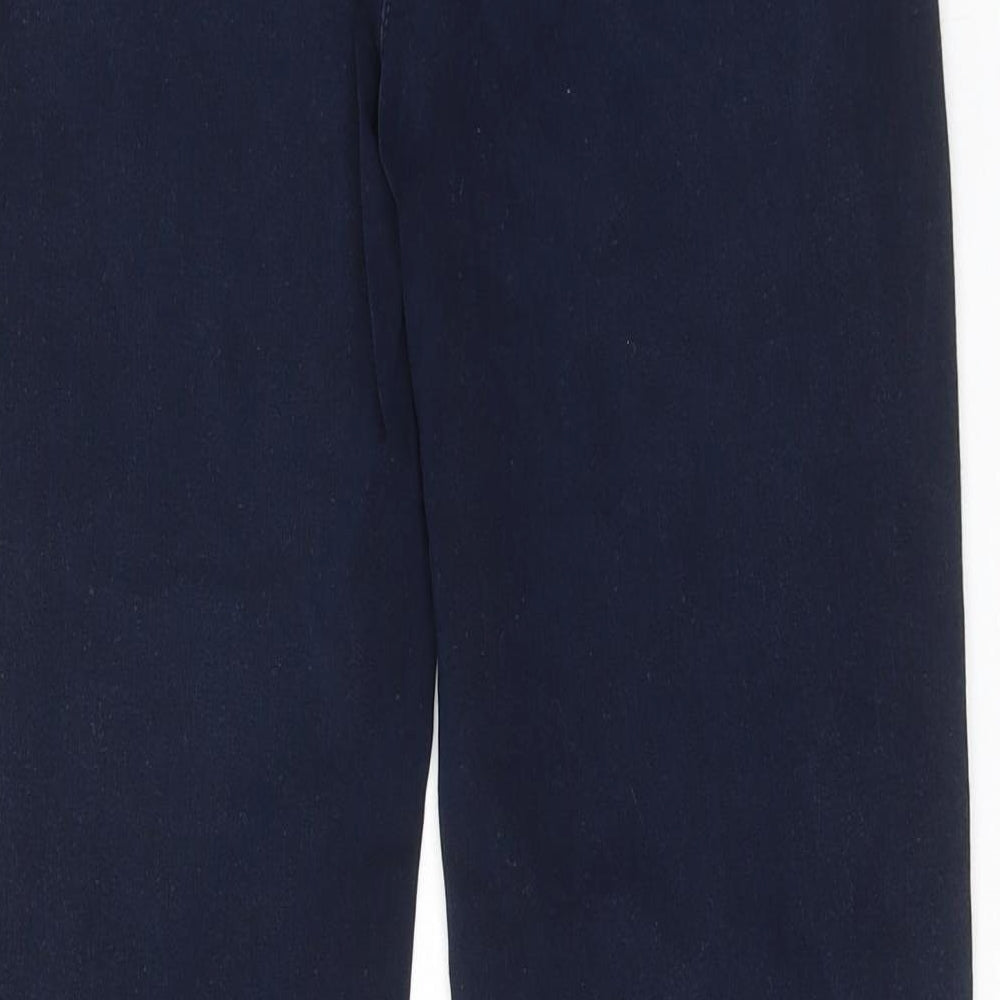 Marks and Spencer Womens Blue Cotton Straight Jeans Size 8 Regular Zip