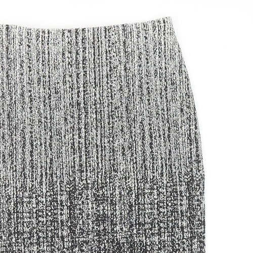 Roman Womens Black Geometric Polyester Straight & Pencil Skirt Size 10