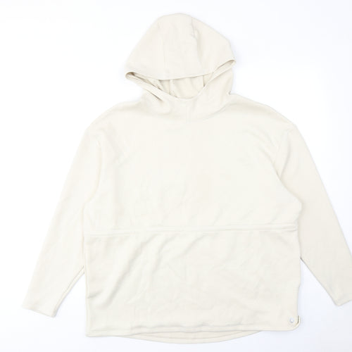 GOODMOVE Womens Beige Polyester Pullover Hoodie Size 14 Pullover