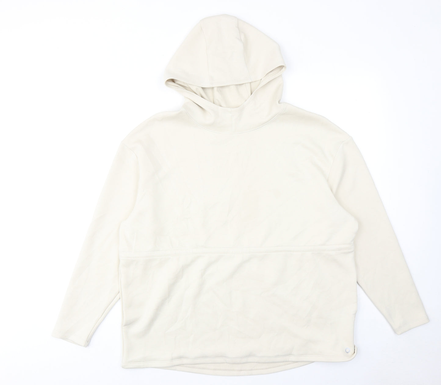 GOODMOVE Womens Beige Polyester Pullover Hoodie Size 14 Pullover